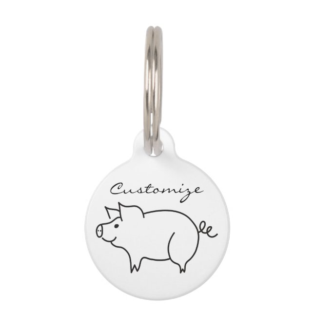 Pig Animal Thunder_Cove Pet Tag (Front)