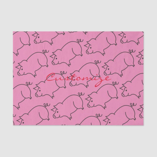 Pig Animal Thunder_Cove Tissue Paper (Front)