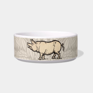 Pig Antique Piggy Cute Vintage Illustration Bowl