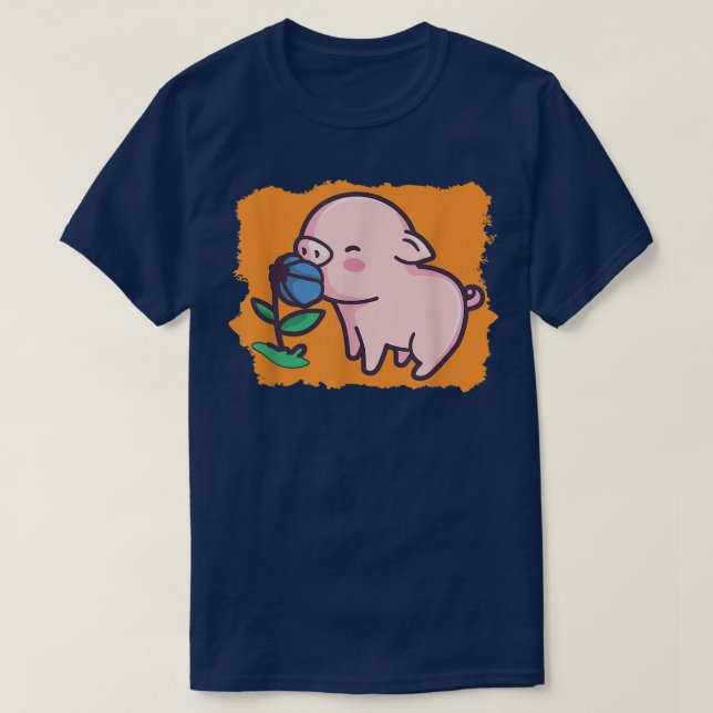 Pig Art I Cartoon Pig I Cute Pig I Kids Pig 4393  T-Shirt (Design Front)