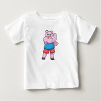 Pig as Bodybuilder with big Upper arm