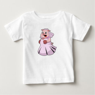 Pig as Bride with Wedding dress.PNG Baby T-Shirt