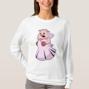 Pig as Bride with Wedding dress.PNG T-Shirt