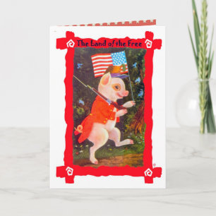 Pig as revolutionary soldier card