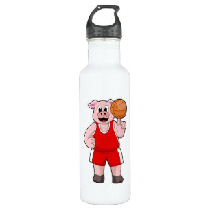 Pig at Basketball Sports 710 Ml Water Bottle