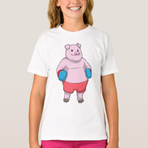 Pig at Boxing with Boxing gloves T-Shirt