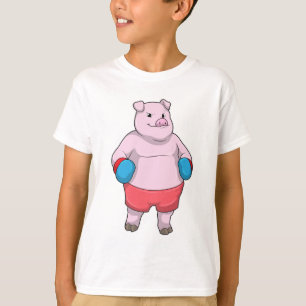 Pig at Boxing with Boxing gloves T-Shirt