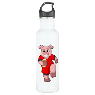 Pig at Football Sports 710 Ml Water Bottle