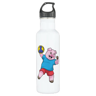 Pig at Handball Sports 710 Ml Water Bottle