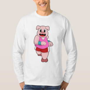 Pig at Running T-Shirt