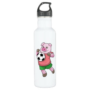 Pig at Soccer Sports 710 Ml Water Bottle