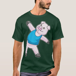 Pig at Yoga Stretching T-Shirt