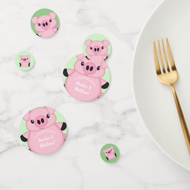 Pig Baby Shower Farm Confetti (Group)