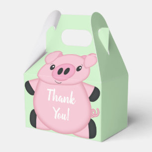 Pig Baby Shower Farm Favour Box