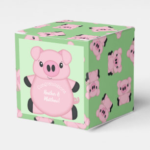 Pig Baby Shower Farm Favour Box