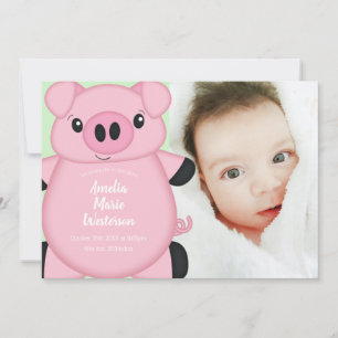Pig Baby Shower Farm Invitation