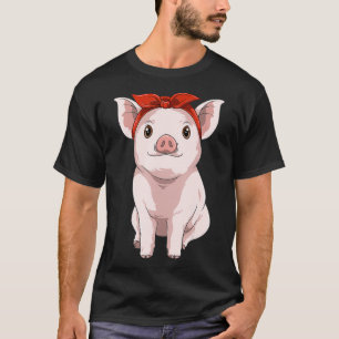 Pig Bandana Pig Lovers Farmers Farm Animal Lovers  T-Shirt