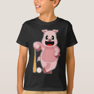 Pig Baseball Baseball bat T-Shirt