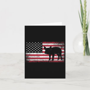 Pig Bbq Farmer Farm 4th Of July American Flag Usa Card