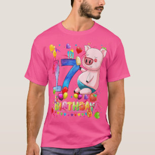 Pig Birthday Party 17 Year Old Boy 17th Pig Birthd T-Shirt