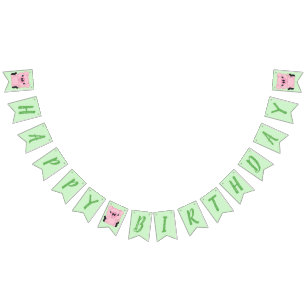 Pig Birthday Party Bunting