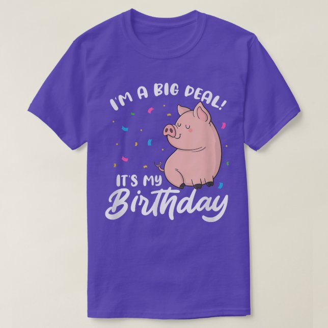 Pig Birthday Party Kawaii 4411  T-Shirt (Design Front)