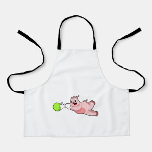 Pig Bowling Bowling ball Apron