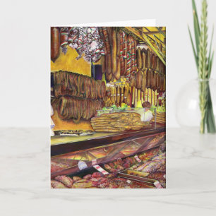 Pig, Budapest Greeting Card