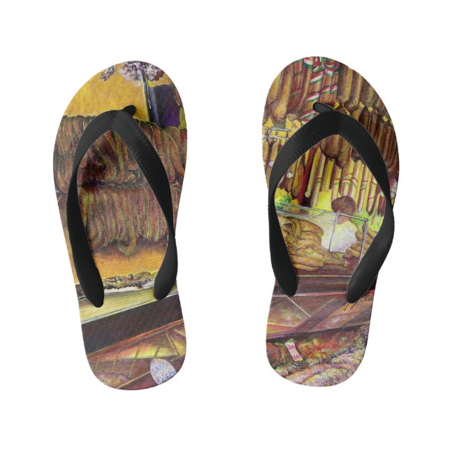 Pig, Budapest Kid's Flip Flops (Footbed)
