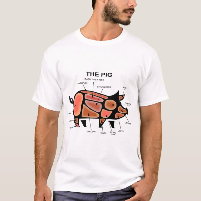 Pig Butcher Chart T-Shirt (Front)