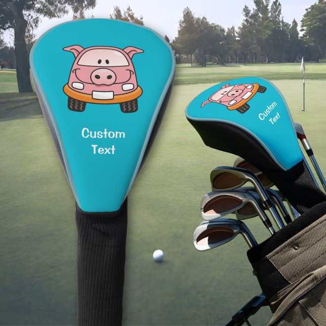 Pig Cartoon Car Golf Head Cover (Creator Uploaded)