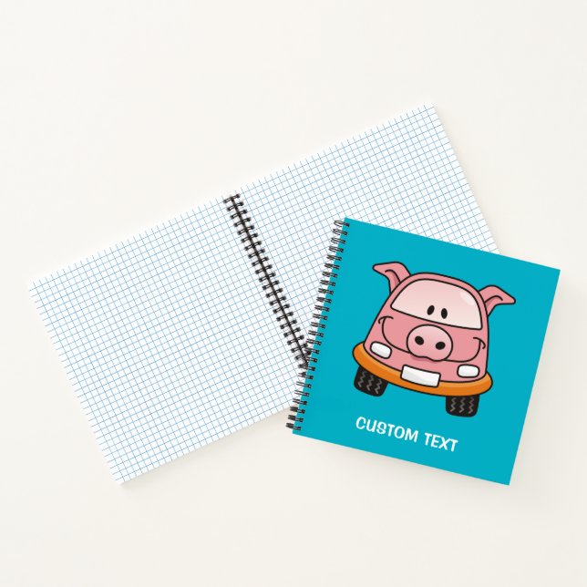 Pig cartoon car notebook (Inside)