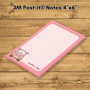 Pig Cartoon Car Post-it Notes