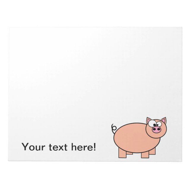 Pig cartoon notepad (Front)