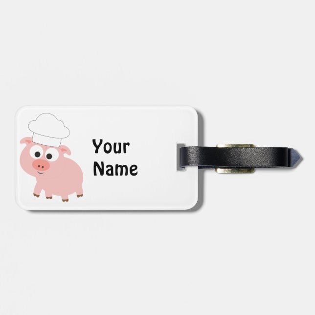 Pig Chef Luggage Tag (Back Horizontal)