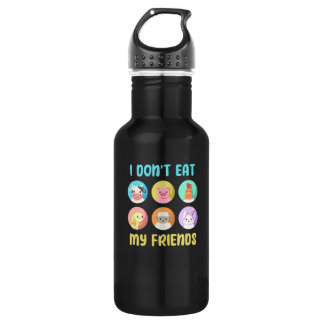 Pig Chicken Bunny Friends Design for Vegan People 532 Ml Water Bottle
