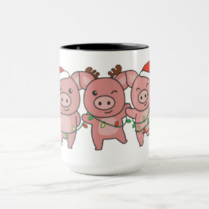 Pig Christmas Christmas Animals Cute Pigs Mug