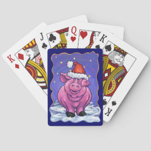 Pig Christmas Playing Cards