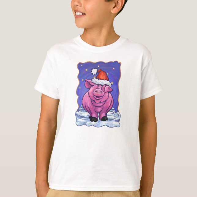 Pig Christmas T-Shirt (Front)