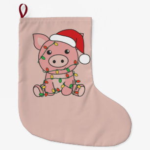 Pig Christmas Winter Animals Pigs Large Christmas Large Christmas Stocking