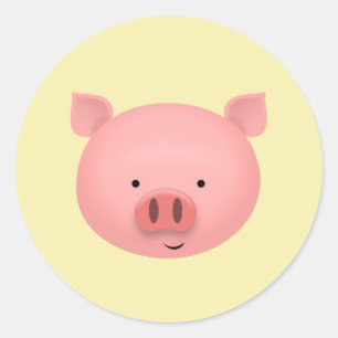 Pig Classic Round Sticker