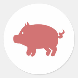 Pig Classic Round Sticker