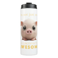Pig Concentrated Awesome Cute Adorable Funny Quote