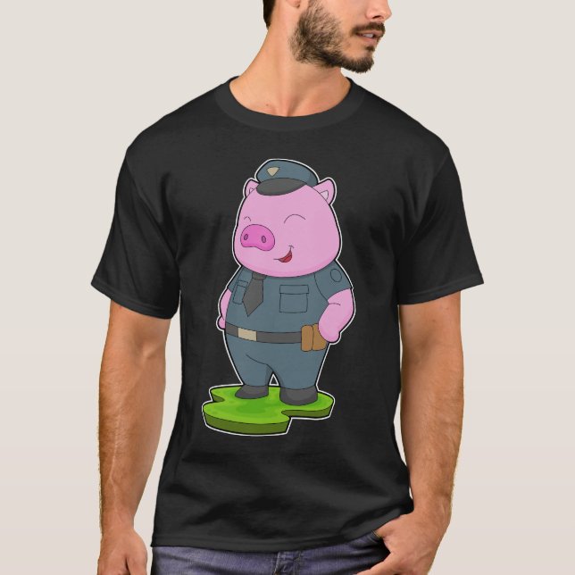 Pig Cop Police T-Shirt (Front)