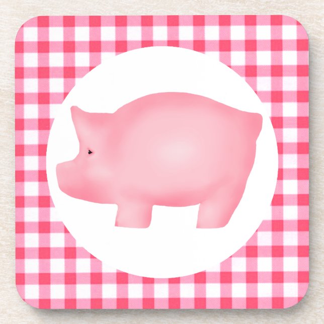 Pig Cork Coaster (Front)