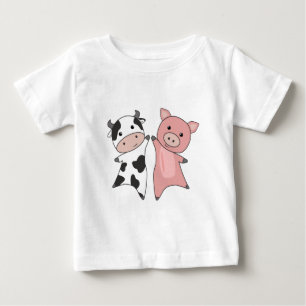 Pig Cow Piggy Cute Farm Animals T-Shirt