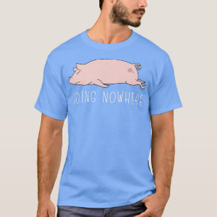 Pig Cute Kawaii Lazy Animal Going Nowhere Premium  T-Shirt