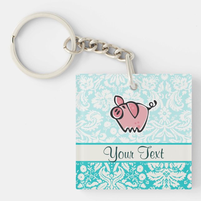 Pig; Cute Key Ring (Front)