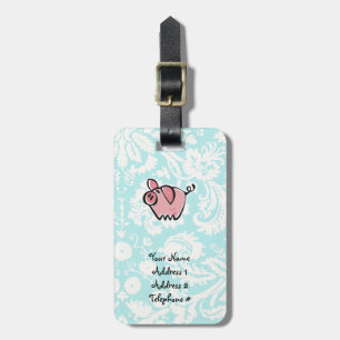 Pig; Cute Luggage Tag