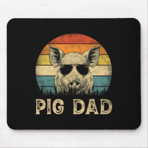 Pig Dad Pig Lovers Daddy Father's Day Mouse Mat
